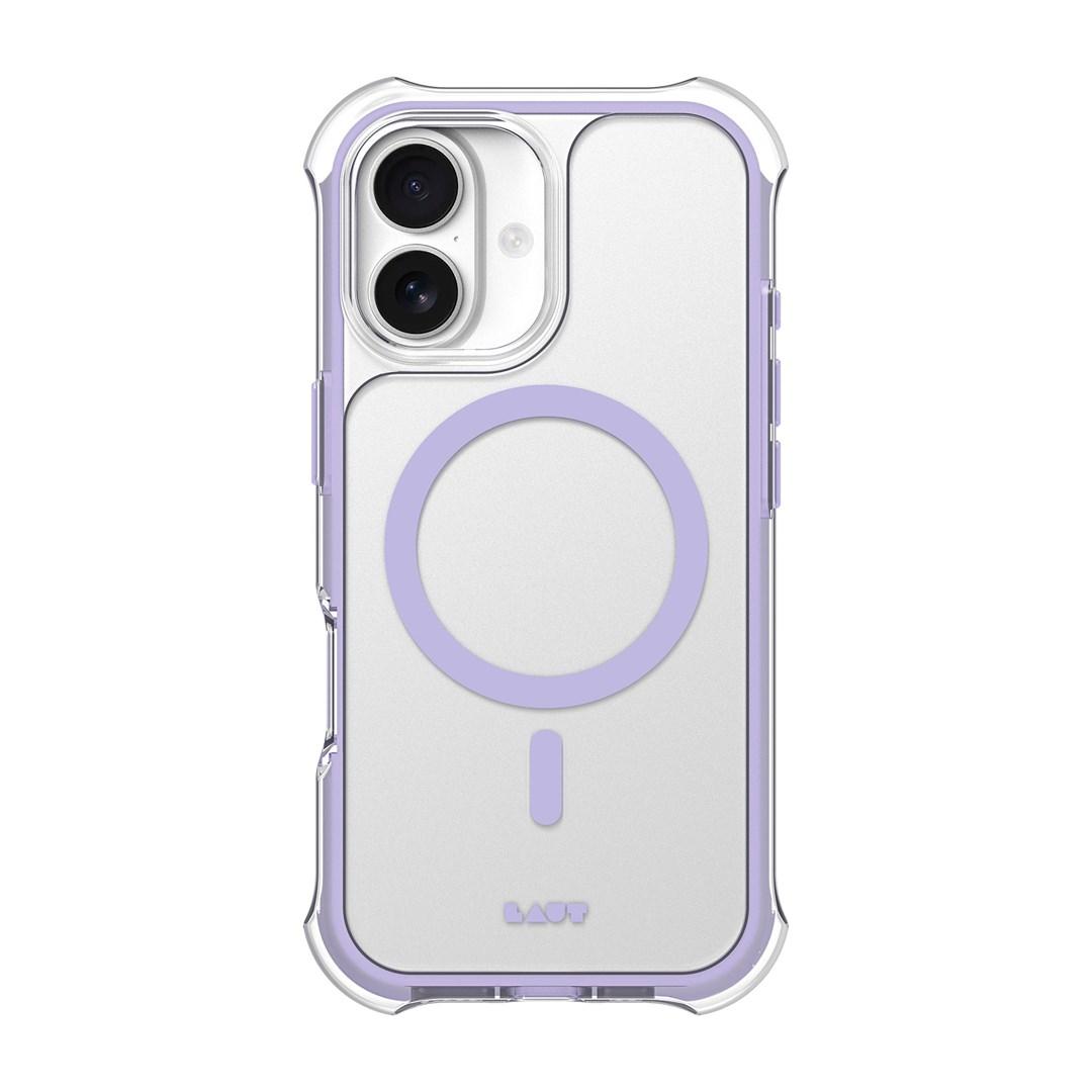 LAUT AERO PROTECT cover til iPhone - MagSafe, 6,9" - lilla/transparent