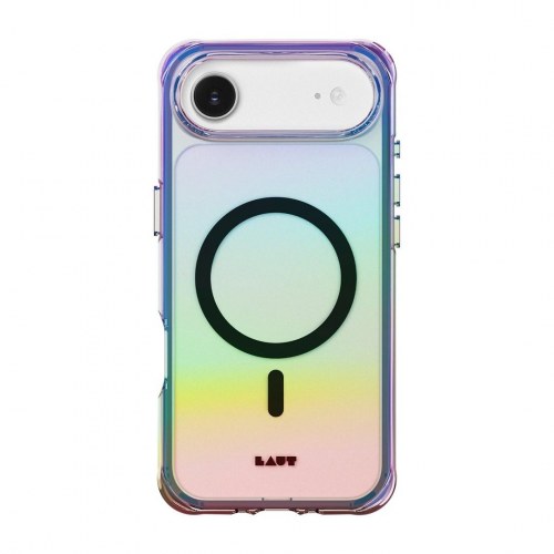 LAUT AERO HOLO cover til iPhone - Holo Midnight, MagSafe, stød- og ridsebeskyttelse, transparent/flerfarvet (6,5")