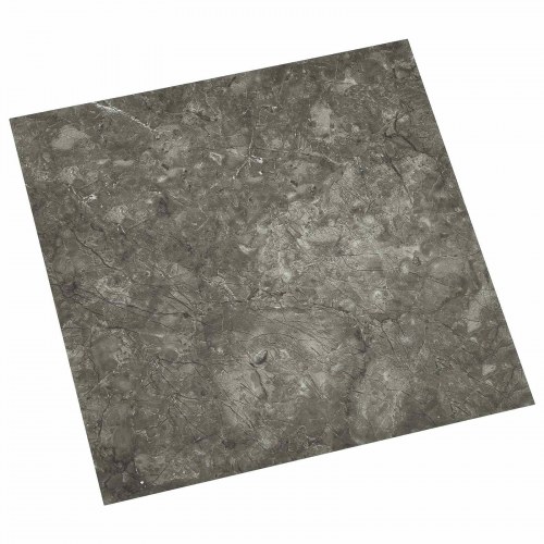 Selvklæbende Gulvplanker 30,5 x 30,5 cm 20 stk PVC Sort og grå