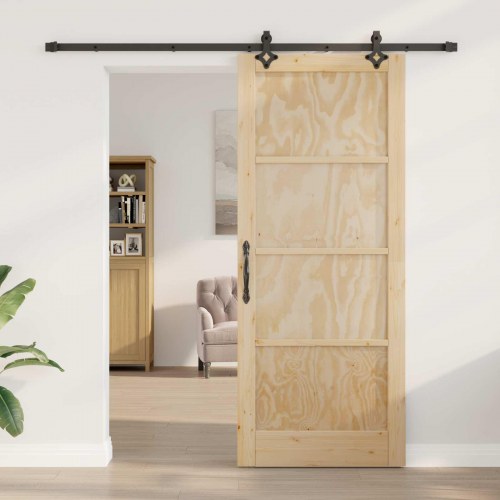 Skydedør ORKDAL Naturfarvet 86 x 211 cm Massivt fyrretræ