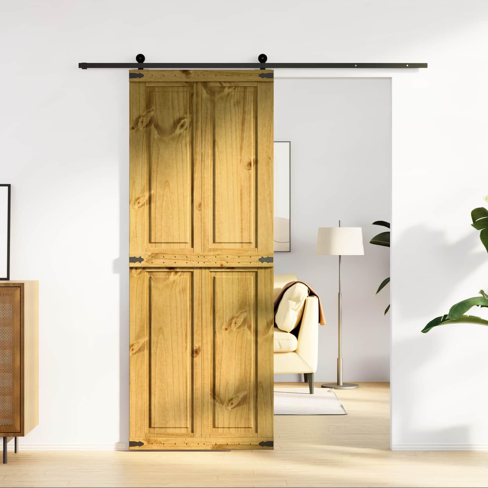 Ladedør Corona HonningBrun 80 x 210 cm Massivt fyrretræ