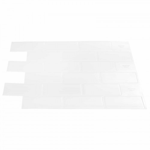 Subway flise 10 stk Hvid 30 x 30 cm Polyurethan og PET