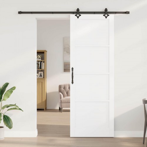 Skydedør ORKDAL Hvid 83 x 232 cm Massivt fyrretræ