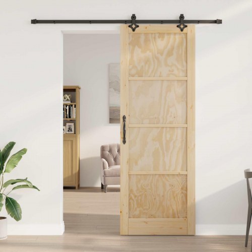 Skydedør ORKDAL Naturfarvet 83 x 232 cm Massivt fyrretræ