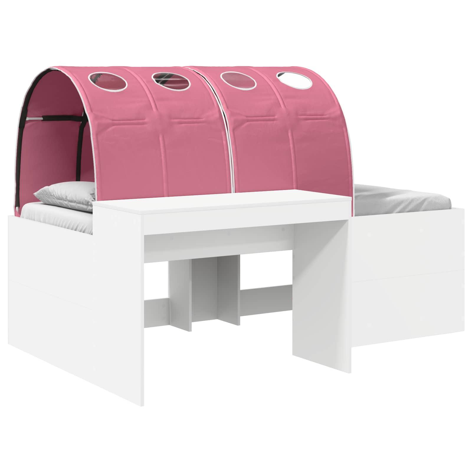 Seng med Tunnel 4 stk Artisian Eg og Pink Konstrueret træ