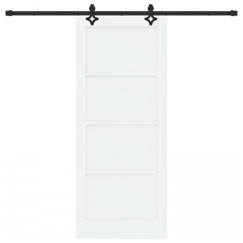Skydedør ORKDAL Hvid 83 x 202 cm Massivt fyrretræ