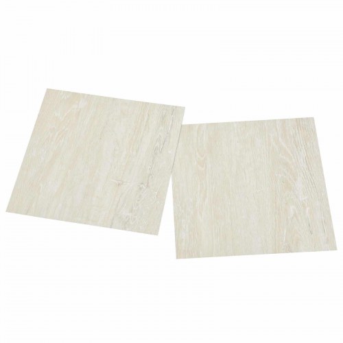 Selvklæbende Gulvplanker 30,5 x 30,5 cm 20 stk PVC Cremefarvet