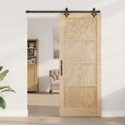 Skydedør ORKDAL Naturfarvet 86 x 211 cm Massivt fyrretræ