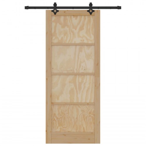 Skydedør ORKDAL Naturfarvet 86 x 211 cm Massivt fyrretræ