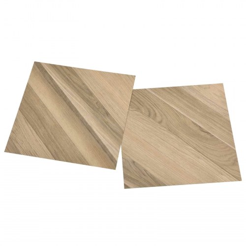 Selvklæbende Gulvplanker 30,5 x 30,5 cm 20 stk PVC Brun Stribet