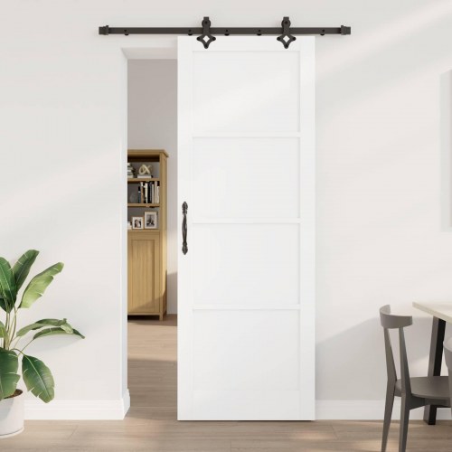 Skydedør ORKDAL Hvid 83 x 232 cm Massivt fyrretræ