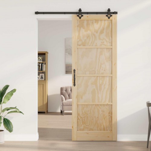 Skydedør ORKDAL Naturfarvet 83 x 232 cm Massivt fyrretræ