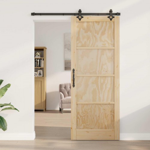 Skydedør ORKDAL Naturfarvet 83 x 211 cm Massivt fyrretræ