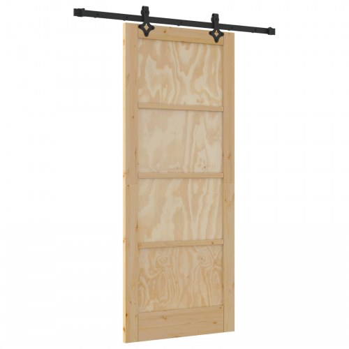Skydedør ORKDAL Naturfarvet 83 x 202 cm Massivt fyrretræ