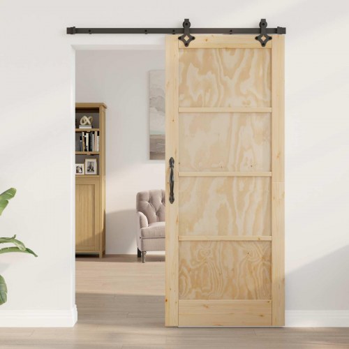 Skydedør ORKDAL Naturfarvet 83 x 202 cm Massivt fyrretræ