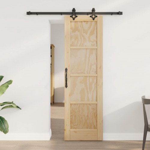 Skydedør ORKDAL Naturfarvet 61 x 198,5 cm Massivt fyrretræ