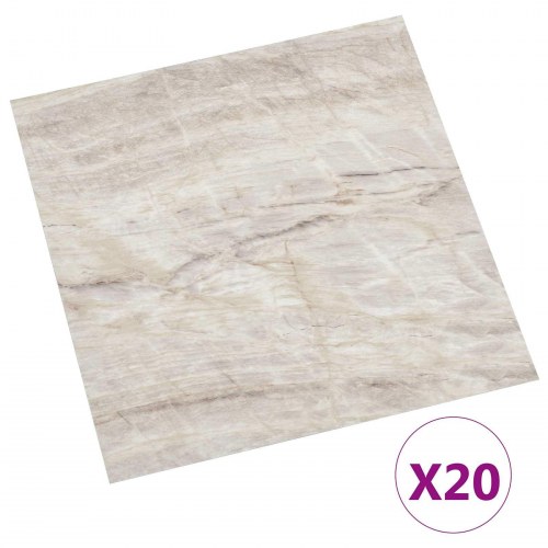 Selvklæbende Gulvplanker 30,5 x 30,5 cm 20 stk PVC Beige