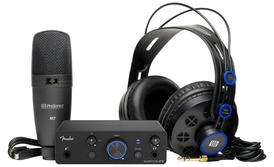 Fender Quantum Creator - kompakt lydproduktionssæt med audiointerface, mikrofon og hovedtelefoner billede