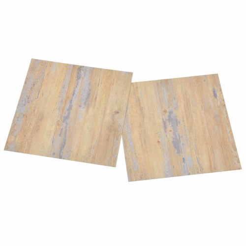 Selvklæbende Gulvplanker 30,5 x 30,5 cm 20 stk PVC Brun og grå