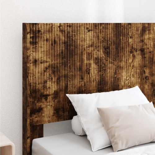 Sengestel med opbevaring og hovedgærde Røget eg 100 x 200 cm