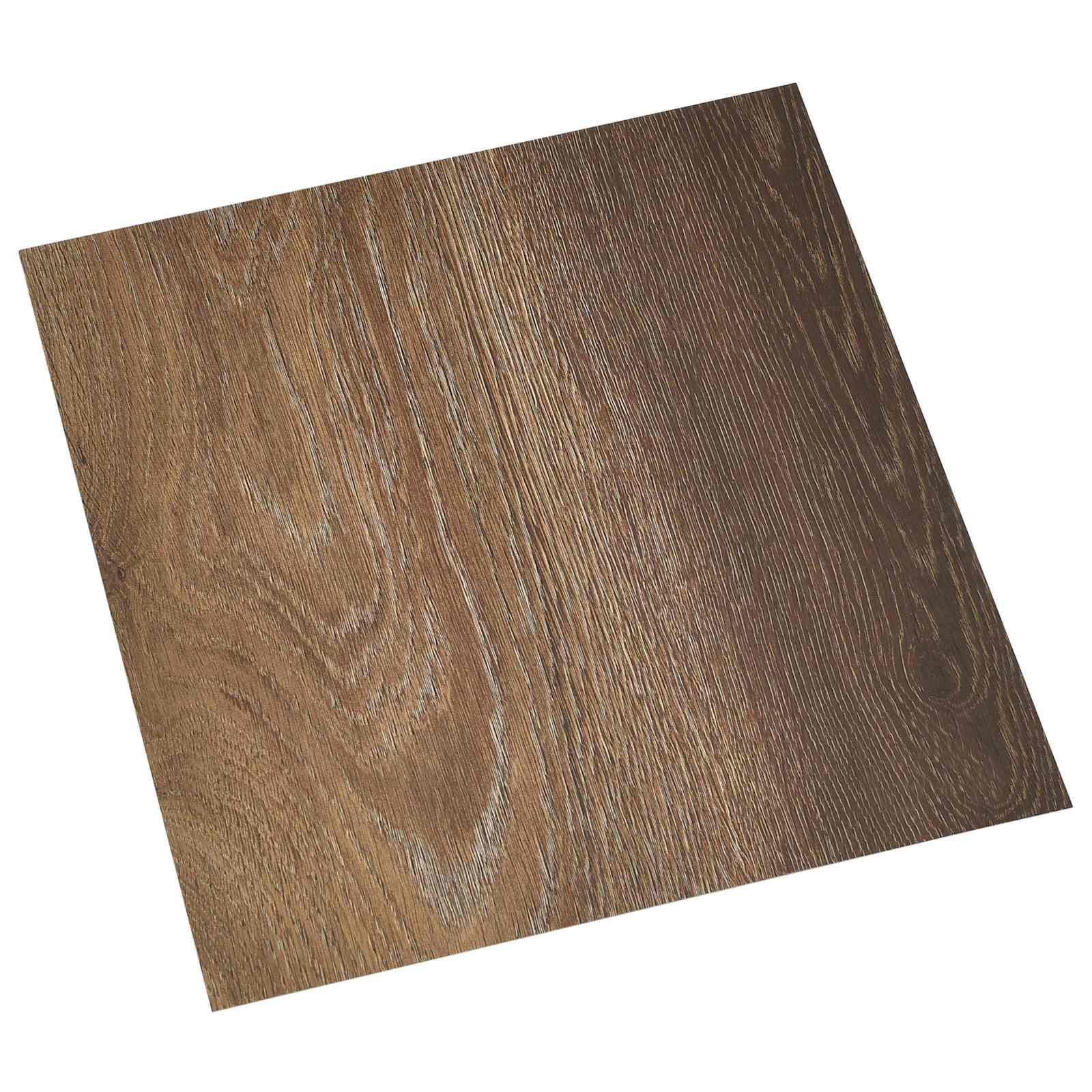 Selvklæbende Gulvplanker 30,5 x 30,5 cm 20 stk PVC Brun