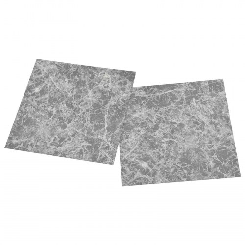 Selvklæbende Gulvplanker 30,5 x 30,5 cm 20 stk PVC Grå og Hvid