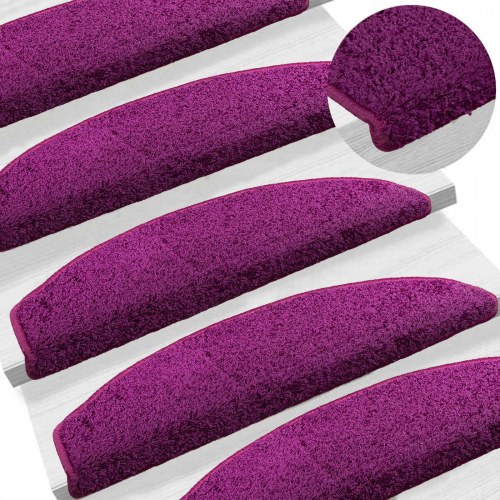 Selvklæbende Trappemåtter 15 stk Violet 80 x 24,5 x 3,5 cm