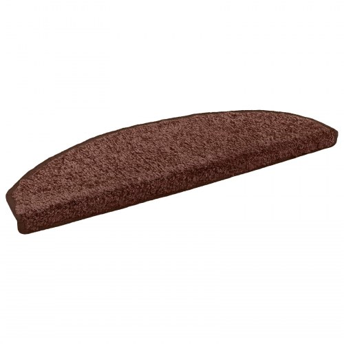 Selvklæbende Trappemåtter 15 stk Brun 80 x 24,5 x 3,5 cm