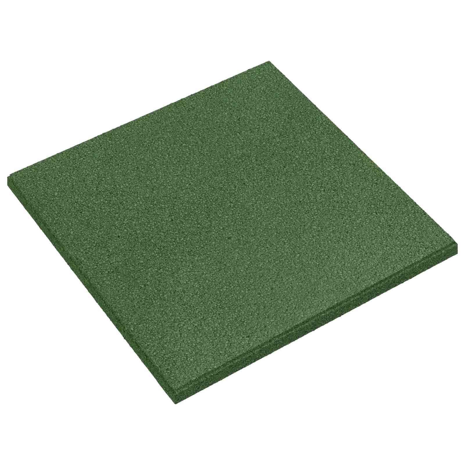 Faldbeskyttelsesfliser 12 stk Grøn 50 x 50 cm Gummi