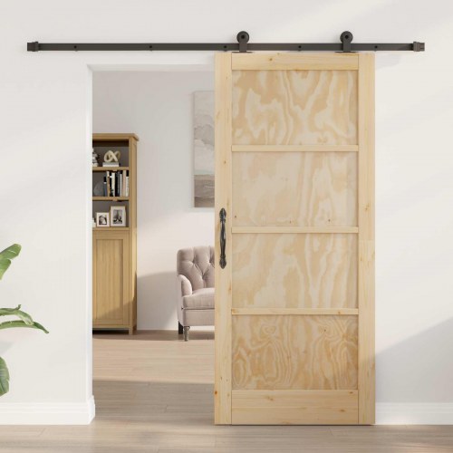 Skydedør ORKDAL Naturfarvet 86 x 198,5 cm Massivt fyrretræ