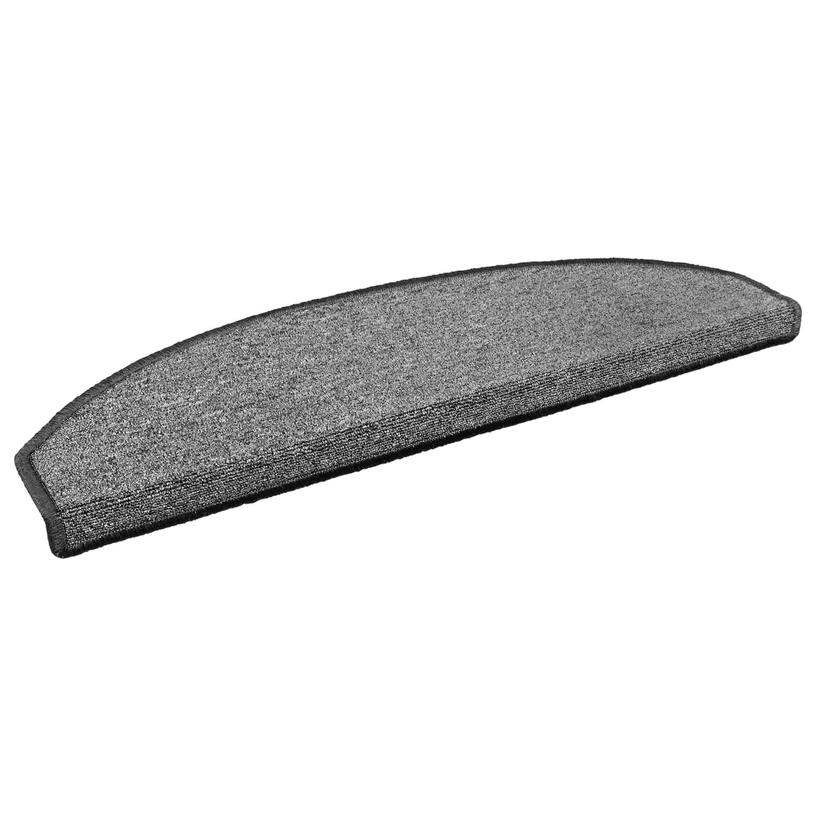 Selvklæbende Trappemåtter 15 stk Mørkegrå 80 x 24,5 x 3,5 cm