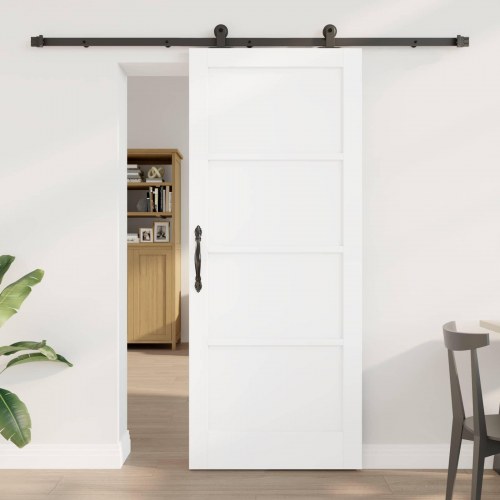 Skydedør ORKDAL Hvid 83 x 202 cm Massivt fyrretræ