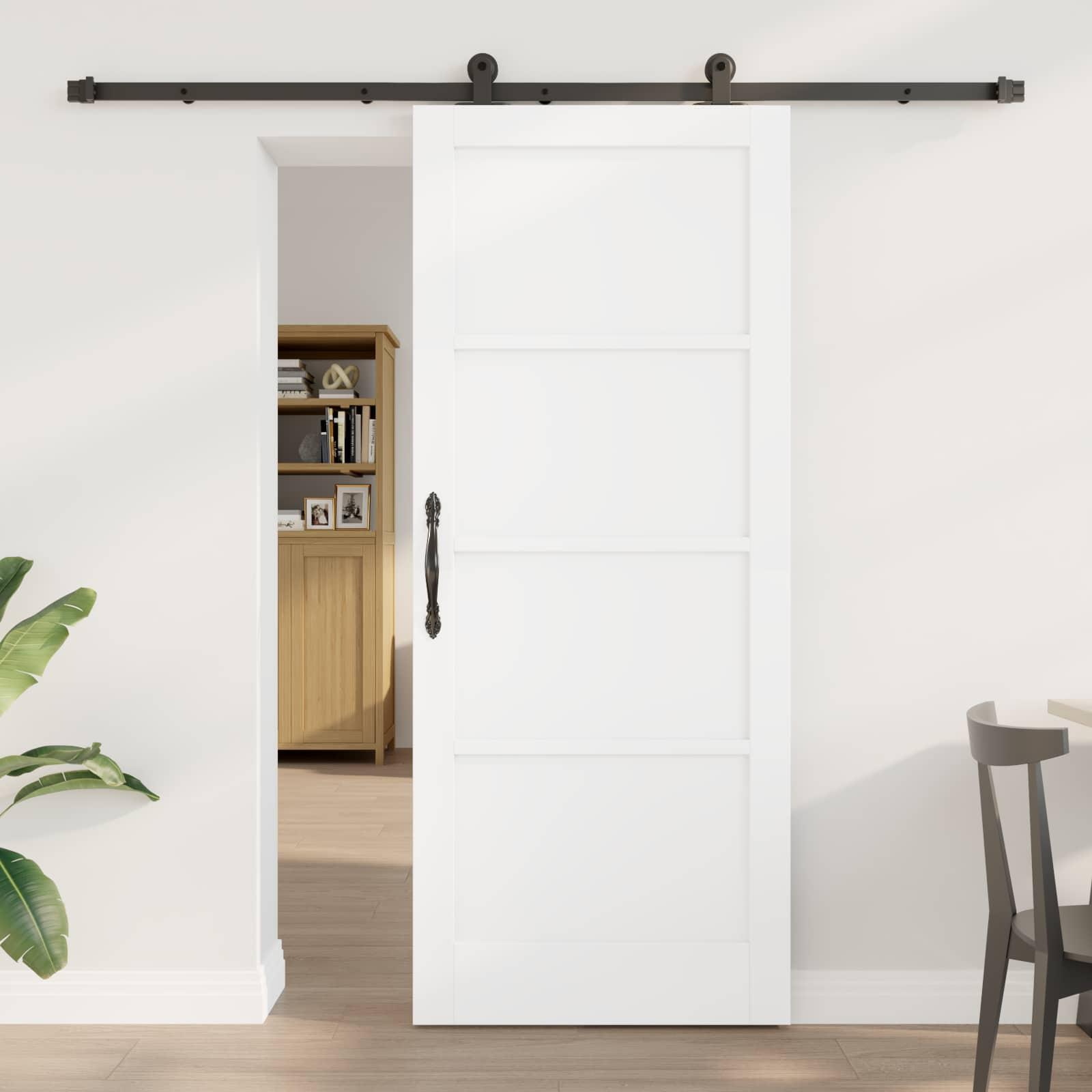 Skydedør ORKDAL Hvid 83 x 202 cm Massivt fyrretræ