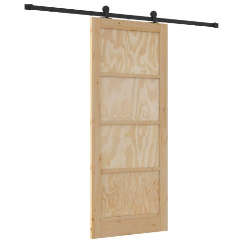 Skydedør ORKDAL Naturfarvet 83 x 202 cm Massivt fyrretræ
