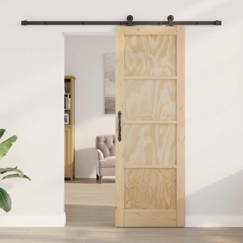 Skydedør ORKDAL Naturfarvet 73,5 x 211 cm Massivt fyrretræ