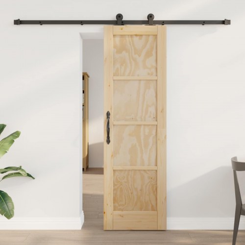 Skydedør ORKDAL Naturfarvet 61 x 198,5 cm Massivt fyrretræ