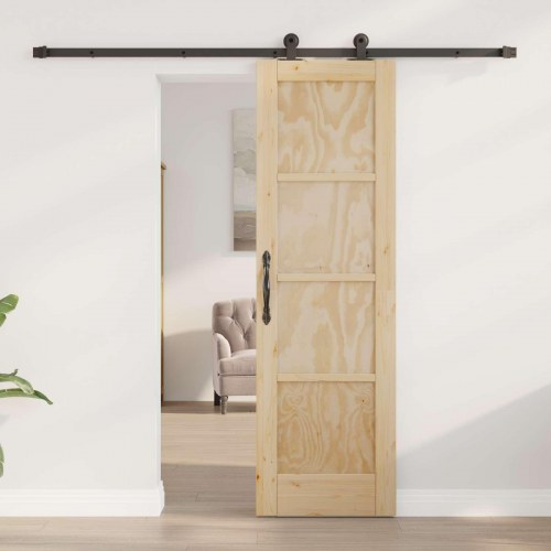Skydedør ORKDAL Naturfarvet 61 x 198,5 cm Massivt fyrretræ