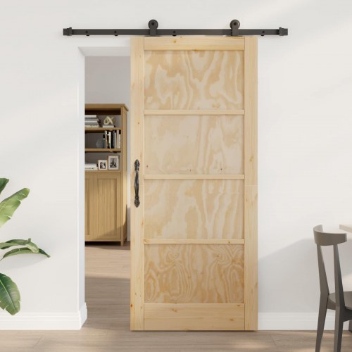 Skydedør ORKDAL Naturfarvet 86 x 198,5 cm Massivt fyrretræ