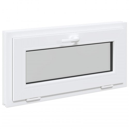 Kældervindue RISOR 80 x 40 cm PVC og glas Hvid