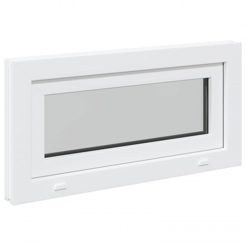 Kældervindue RISOR 80 x 40 cm PVC og glas Hvid
