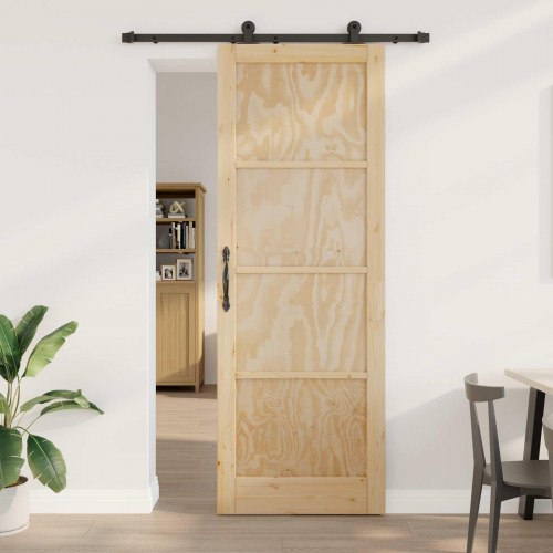 Skydedør ORKDAL Naturfarvet 83 x 232 cm Massivt fyrretræ