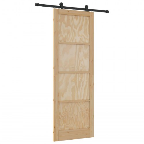 Skydedør ORKDAL Naturfarvet 83 x 232 cm Massivt fyrretræ