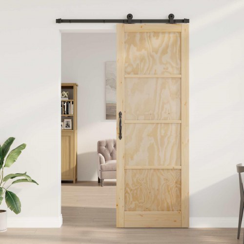 Skydedør ORKDAL Naturfarvet 83 x 232 cm Massivt fyrretræ
