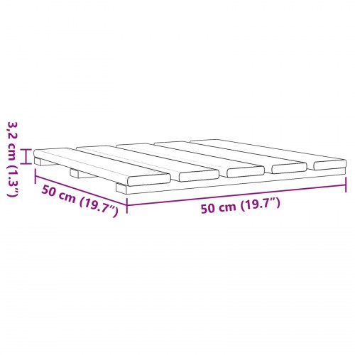 Terrasse Flise 24 stk Brun 50 x 50 cm Grøn Imprægneret Fyrretræ