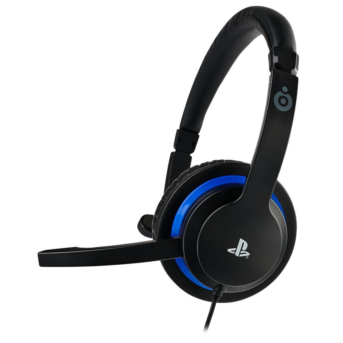 Nacon BIGBEN Communicator gaming-headset med mikrofon - sort/blå (PS4, 3,5 mm) (OUTLET A)