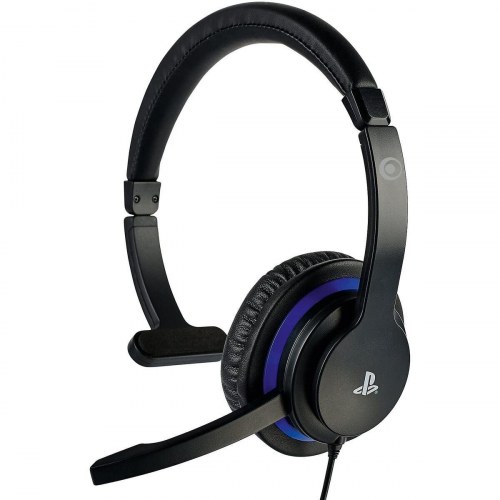 Nacon BIGBEN Communicator gaming-headset med mikrofon - sort/blå (PS4, 3,5 mm) (OUTLET A)