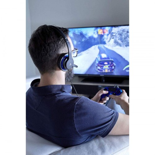 Nacon BIGBEN Communicator gaming-headset med mikrofon - sort/blå (PS4, 3,5 mm) (OUTLET A)