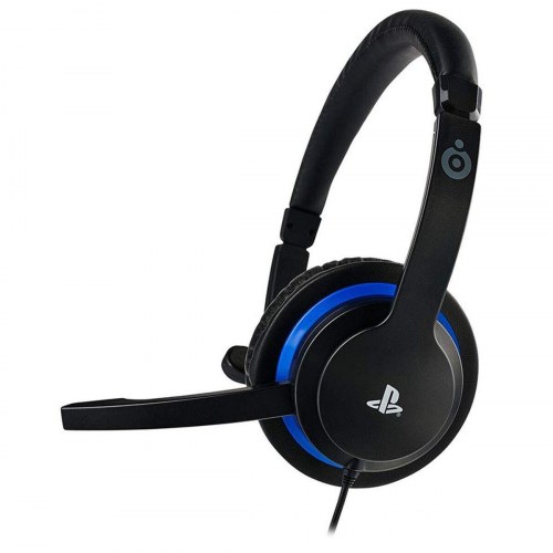 Nacon BIGBEN Communicator gaming-headset med mikrofon - sort/blå (PS4, 3,5 mm) (OUTLET A)