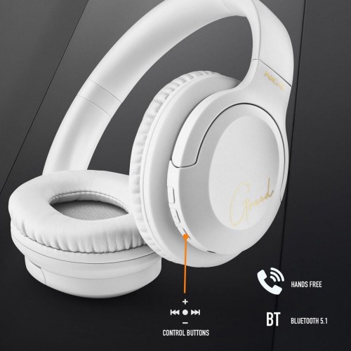 NGS Artica Greed - Bluetooth headset med mikrofon, hvid/sort (OUTLET A)
