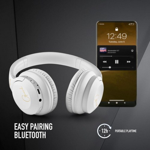 NGS Artica Greed - Bluetooth headset med mikrofon, hvid/sort (OUTLET A)
